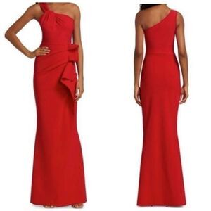Chiara Boni La Petite Robe Womens Seki One-Shoulder Gown Passion Size 14